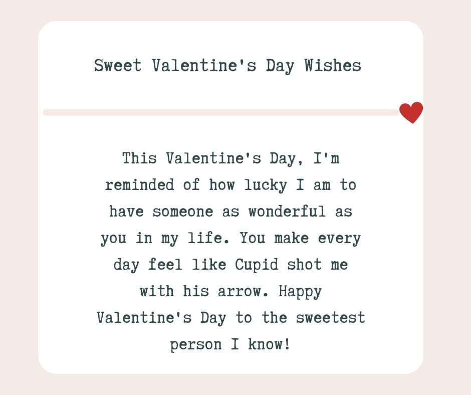 Sweet Valentine's Day Wishes