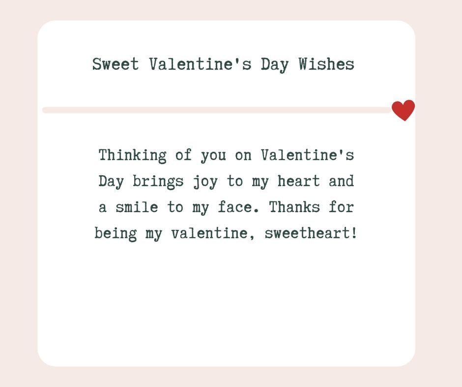 Thinking of You - Wishes for Valentine's Day