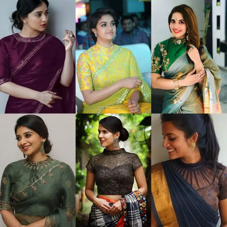 Different Types of Blouse Designs: A Complete Guide to Elevate Your Style 3 High Neck Blouse Designs