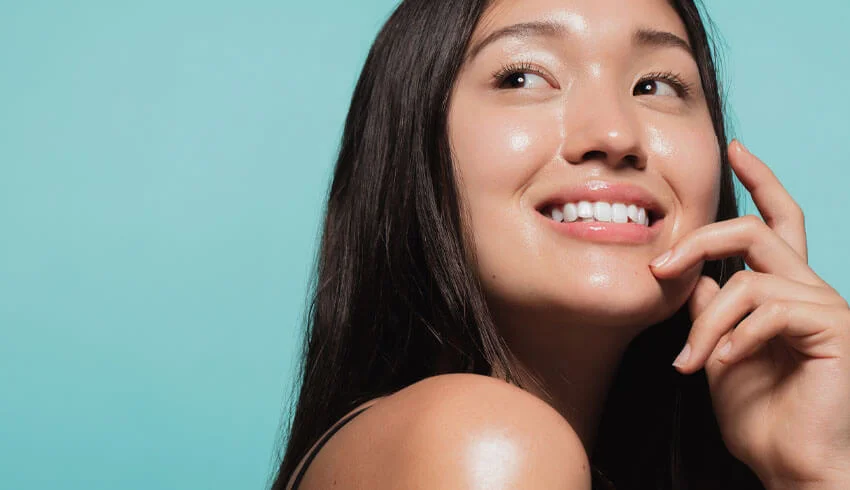 Korean Beauty Hacks for Glowing Skin: 15 Powerful K-Beauty Tips to Transform Your Skin 5 Close-up of a woman with glowing, dewy skin