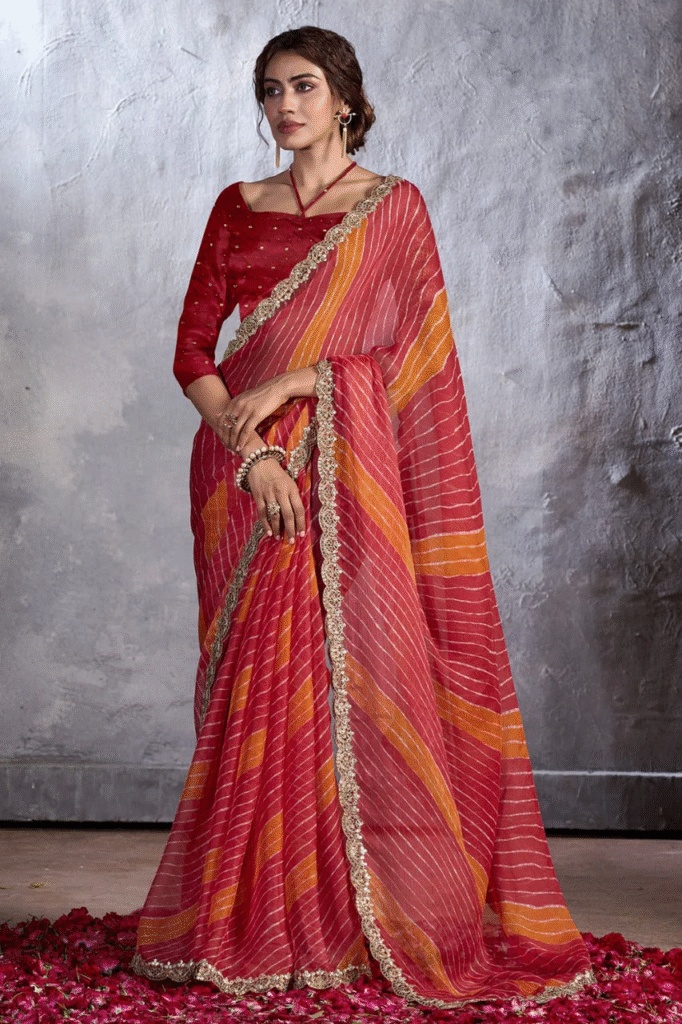 Types of Sarees Names: Saree Varieties From Across India 6 Bandhani Saree