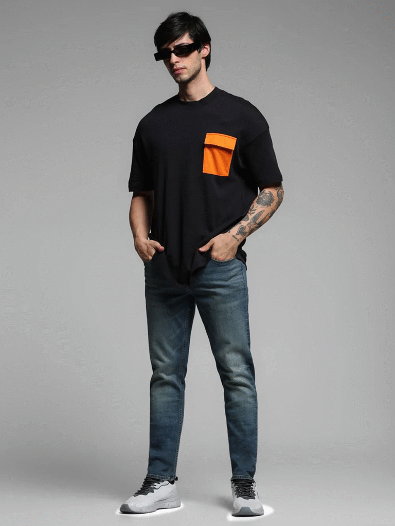 BLUE LOW RISE GLENN SLIM FIT JEANS