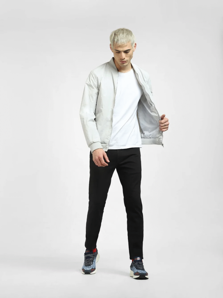 BLACK LOW RISE BEN SKINNY JEANS