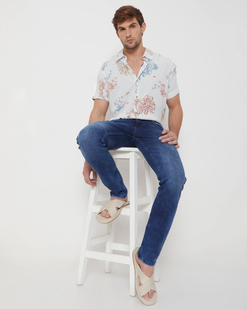 Dark Indigo Blue Narrow Fit Originals Stretch Jeans